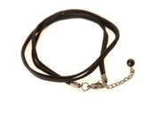 NEW! 5 pcs. Cord. Suede. Bead. Metal. Necklace. Suede cord pendant.