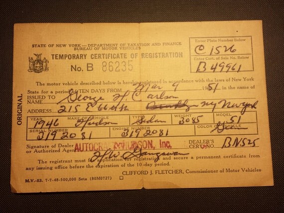 New York State Motor Vehicle Registration Impremedia Net