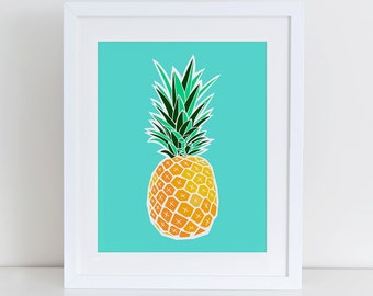 Pineapple art  Etsy