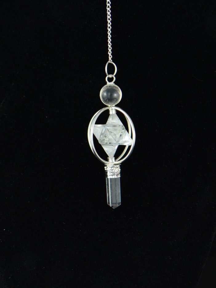 Clear Quartz Merkaba Pendulum