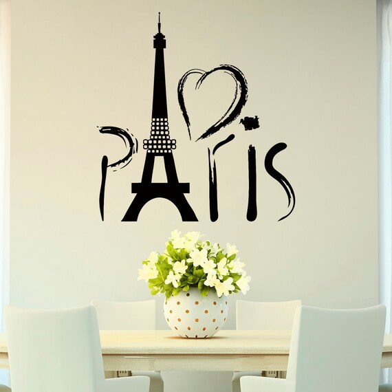 Paris Wall Decal Paris Stickers Decals Eiffel by FabWallDecals