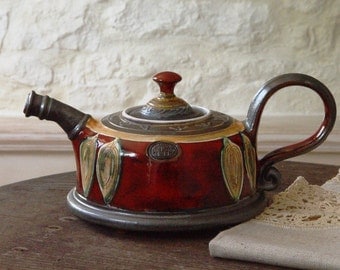 Unique Pottery teapot. Wheel Thrown Ceramic Teapot. Clay Tea Pot, Danko Pottery, Artistic Pottery, Handmade Clay Art, Earthenware Teapot