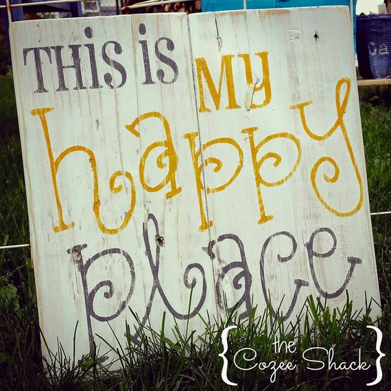 This is my Happy Place sign pallet sign wood sign wall