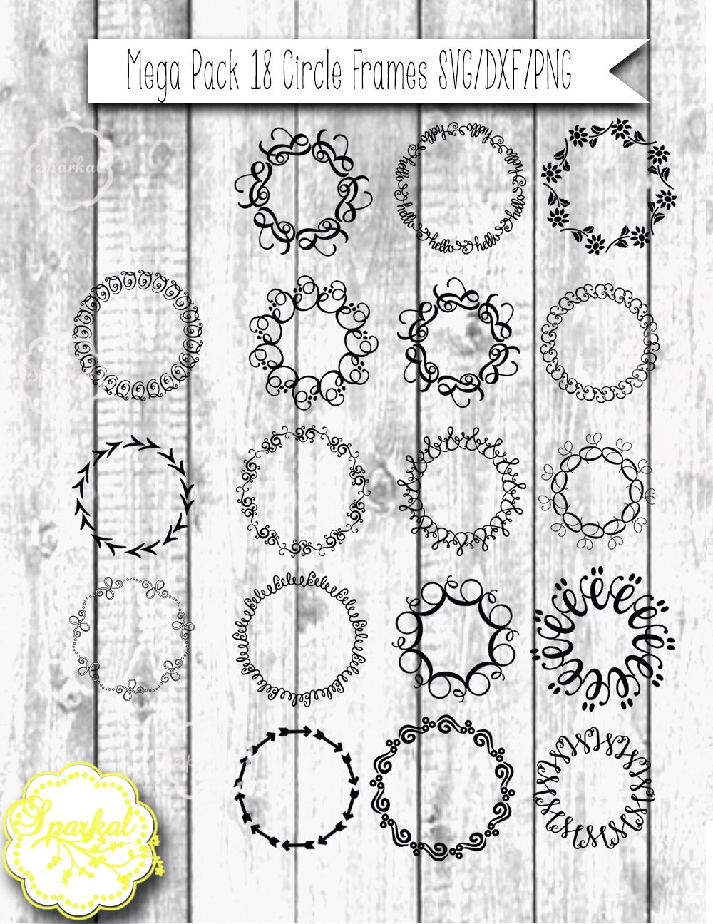 Download Swirly Monogram SVG Frames Wreath Clipart Monogram Designs