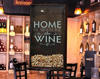 Wine Cork Holder Wall Decor 18x24 wine cork holder wedding gift shadow box house Wine Cork Holder Wall Decor 18x24 wine cork holder wedding gift shadow box house
