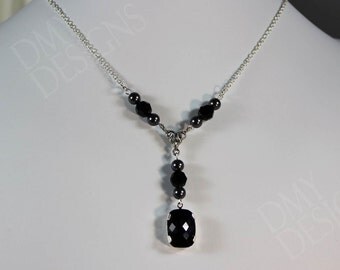 Vintage Elegance Necklace in Jet Crystal