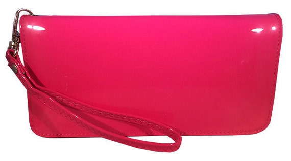 candy pink clutch bag