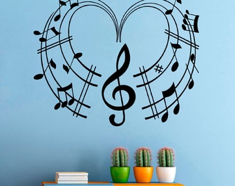 Music Wall Vinyl Decal Music Notes Wall Vinyl Sticker Music Decals Home Decor (7mcns)