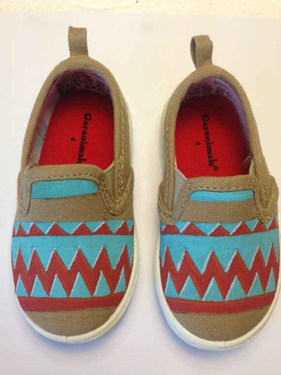 Toddler's Size 4 Hand-painted Shoes by ShoesByLandon on Etsy