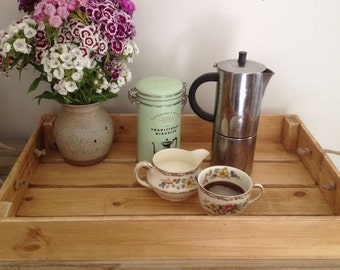 Large rustic serving tray, wooden tray, tea tray, rustic tray, serving tray, tray