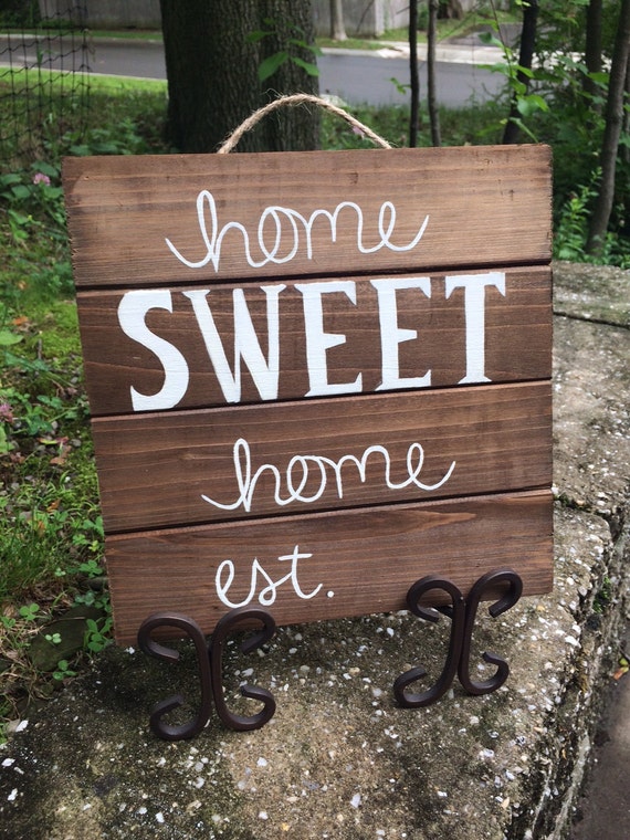 Home Sweet Home Wood Sign / Hand Painted / Wooden Sign