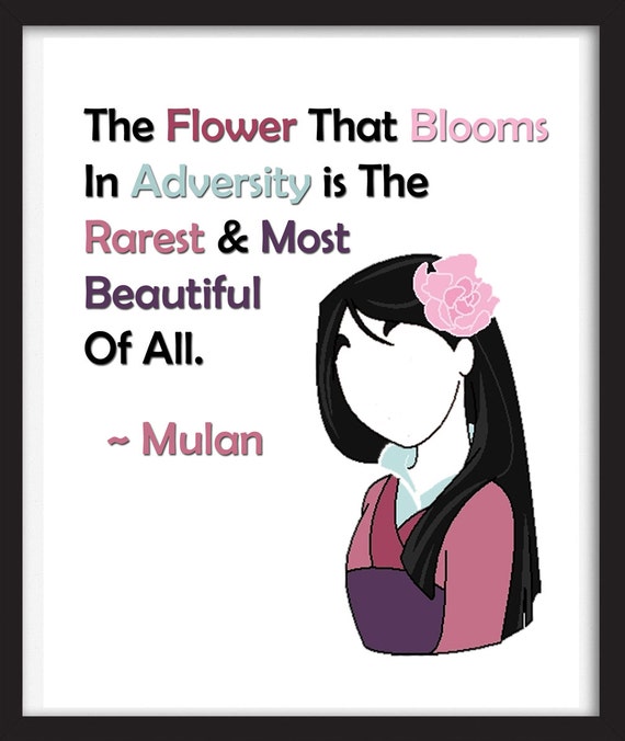 Mulan A Flower That Blooms... 8x10 Print by DJDigitals on Etsy