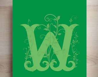 Letter W - Typographic Print for your home