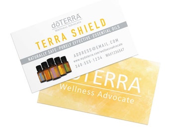 dōTERRA Business Cards Watercolor Design *Compliance Approved