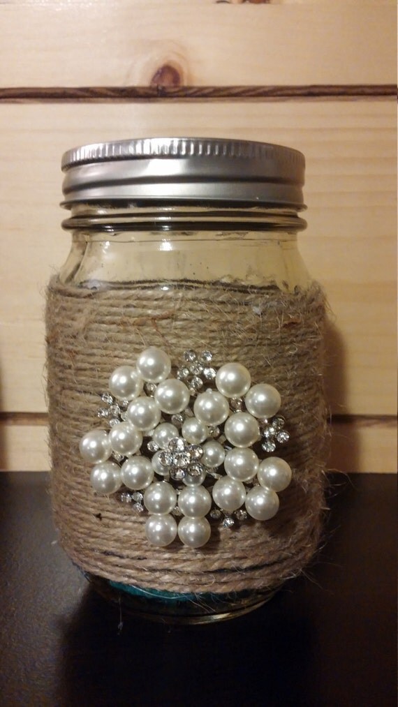 Rustic handmade unity sand jar with large by AmericanaRusticus