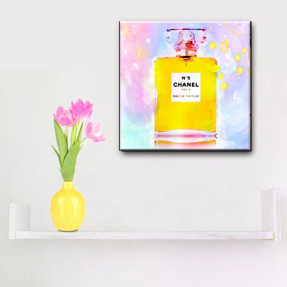 Items similar to Chanel Large Canvas Wall Art, Chanel Perfume