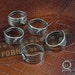 Demitasse Fork Rings - 5 Piece Set - Adjustable - Stackable - Midi rings - Sterling Silver Plated - Antique Victorian Inspired Design
