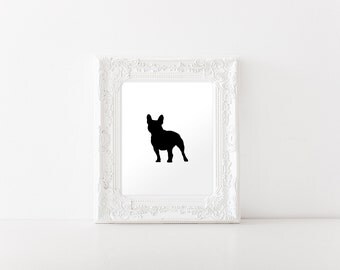 French Bulldog Art Print - French Bulldog Silhouette Print- INSTANT DIGITAL DOWNLOAD