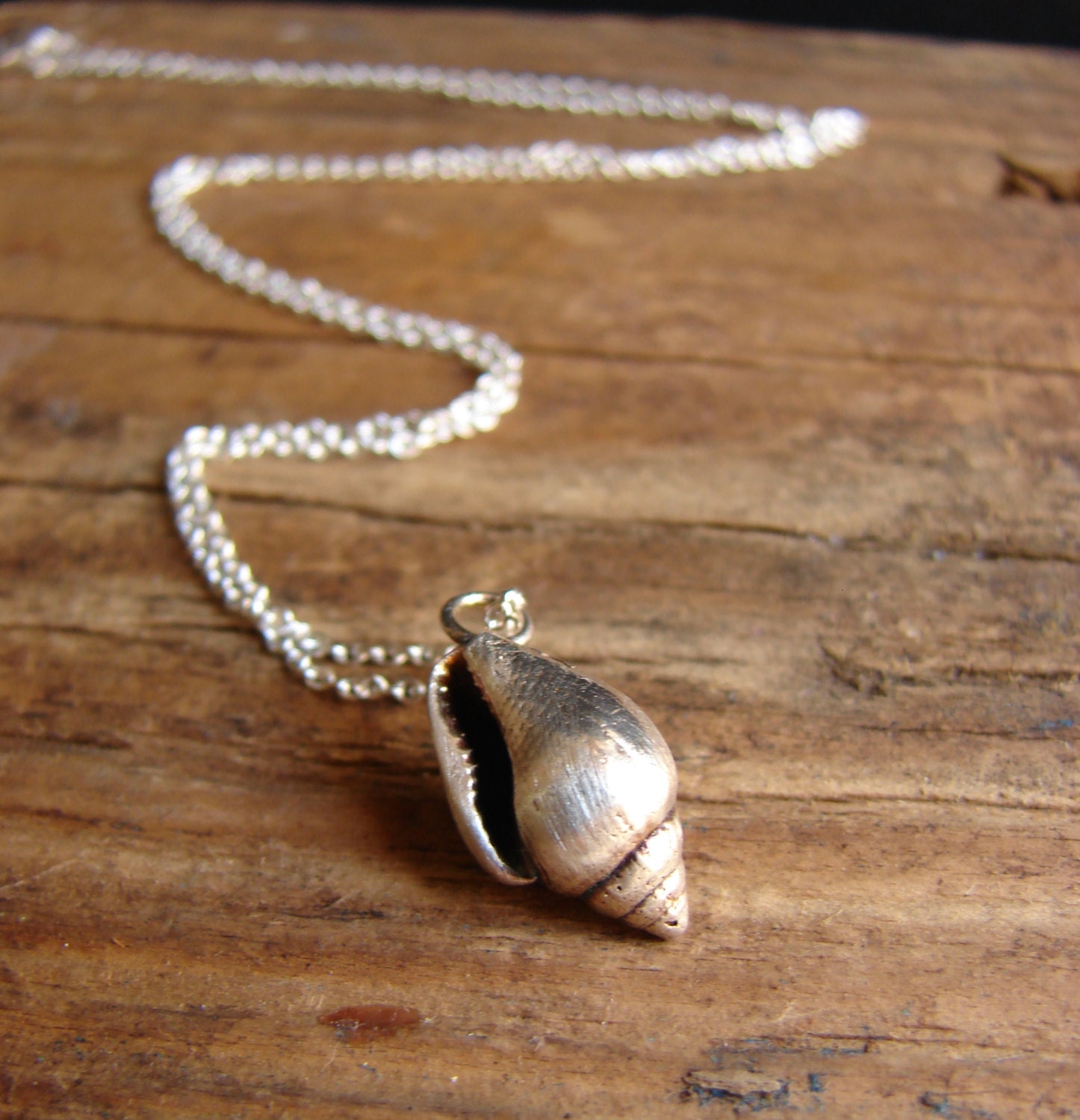 Nautical Jewelry Sea Shell Necklace Sterling Silver Jewelry