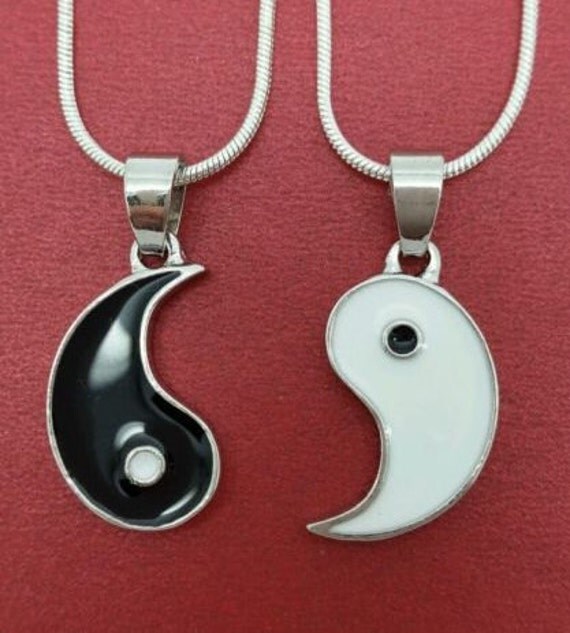 Yin yang best friend necklaces