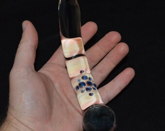 Unique Angled Dildo - Handblown Glass - MATURE