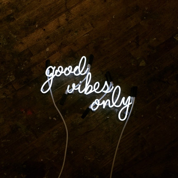 Good Vibes Only Neon Sign Ready-Made by MarcusConradPoston on Etsy