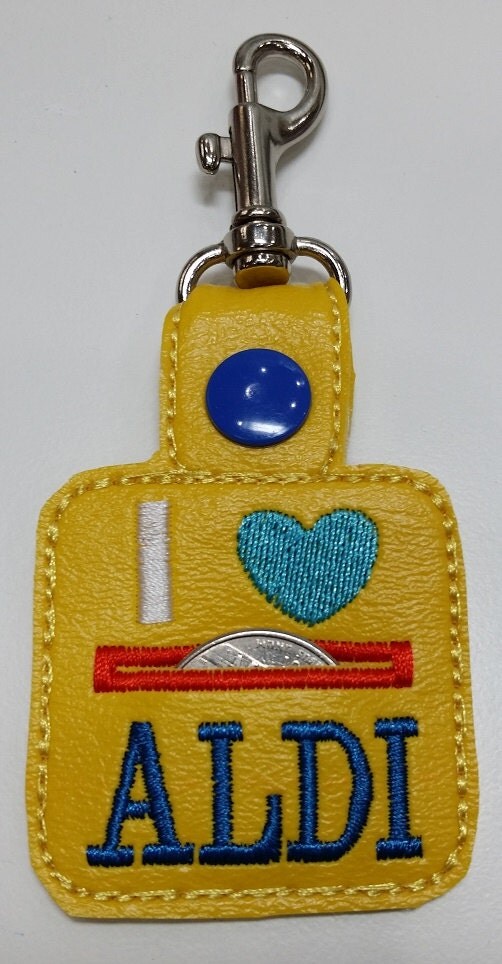 I love Aldi grocery cart Key chain luggage or by