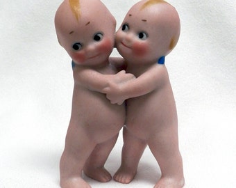 Kewpie Huggers Bisque Rose O'Neill 3 3/4 Inch
