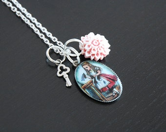 Collier Alice # 128 : Alice au pays des merveille, in wonderland, lewis carroll