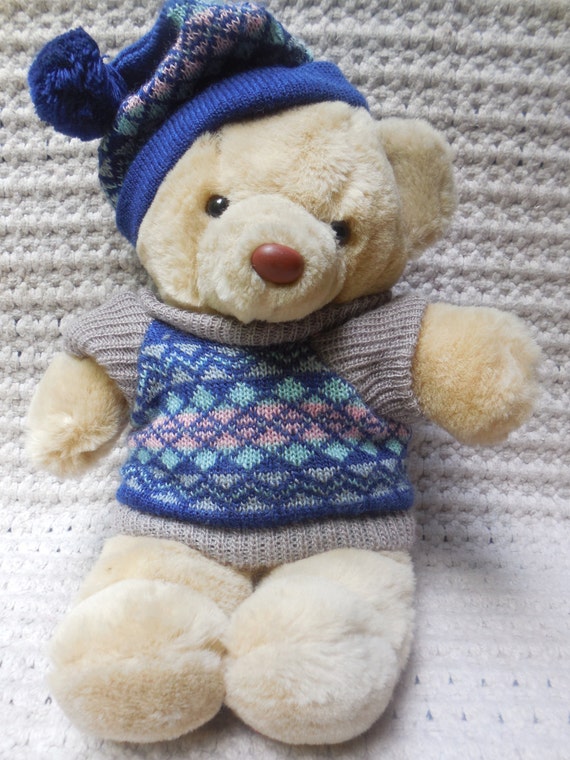 Cuddly Teddy Bear Vintage Teddy Bear 1980's by CarmenButterfly
