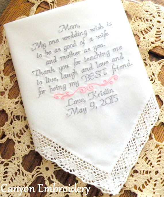 mother of the bride to dry your happy tears hankerchief