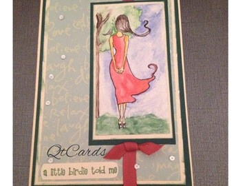 A birdie told me ~ greeting card