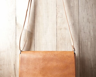 Leather Messenger Bag, Leather Shoulder Bag, Courier Bag, Leather Satchel 210