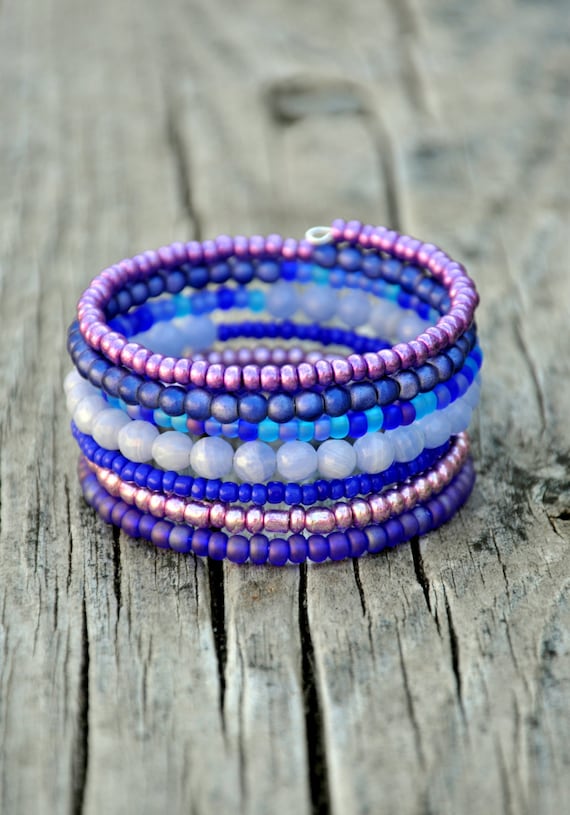 Purple Midnight Boho Wrap Bracelet