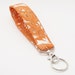 Orange Keychain, Fabric Key Fob With Snap, Fox, Hedgehog, and Bunny
