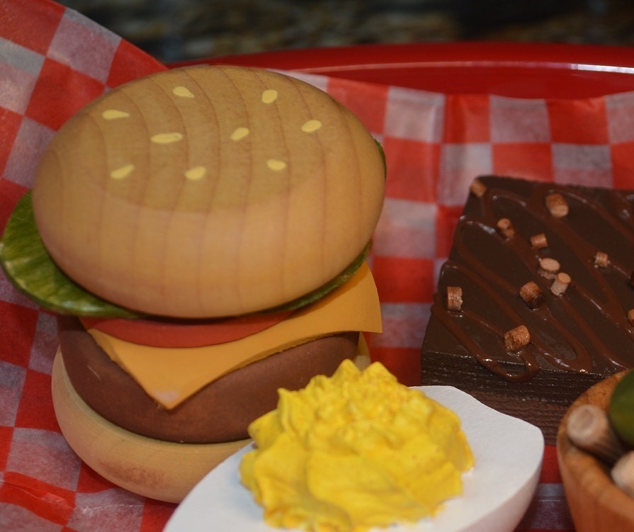 Pretend Food Cheese Burger Play Food Stacking Toy Pretend Play