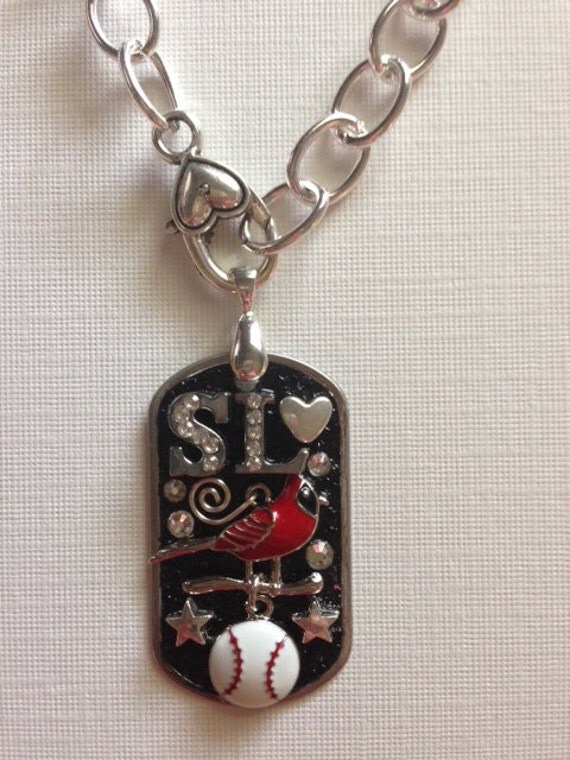 baseball dog tag necklace