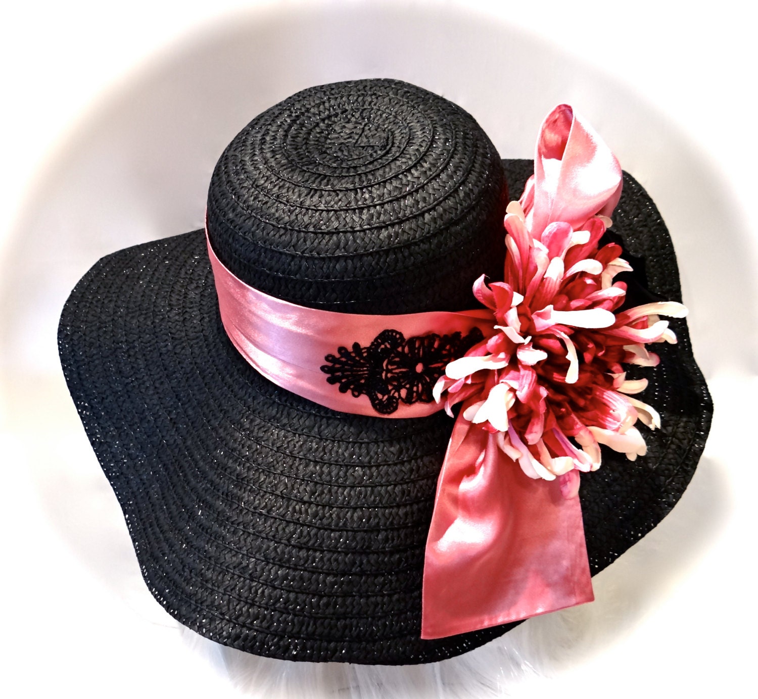 Hot Pink Derby Hat Fall Hats Mother of the Bride by Marcellefinery