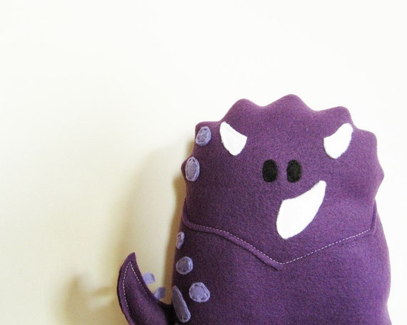 purple triceratops stuffed animal