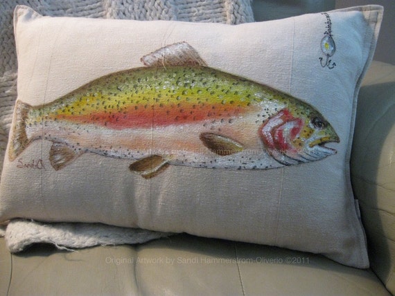 giant trout pillow