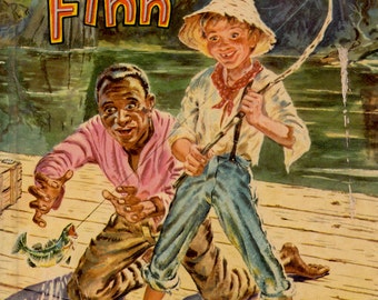 Huckleberry Finn by Mark Twain, illustrated by Paul Frame (Abridged edition)