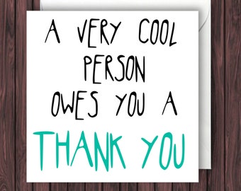 funny thank you cards