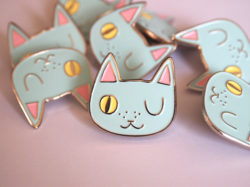 Mystical Sphynx cat enamel pin, cat pin - badge - lapel 