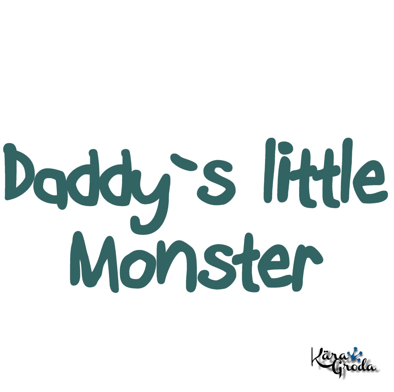 Daddys little monster velvety iron on in 19 colors 865