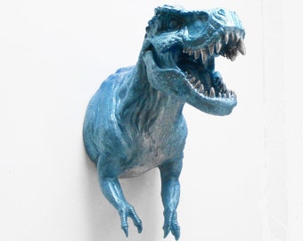 Animal Head, T Rex, Dinosaur, Faux Taxidermy, Dinosaur Sculpture, Dinosaur Head, Taxidermy, Wall Mount,Dinosaur Decor, Boy's Decor, Man Cave