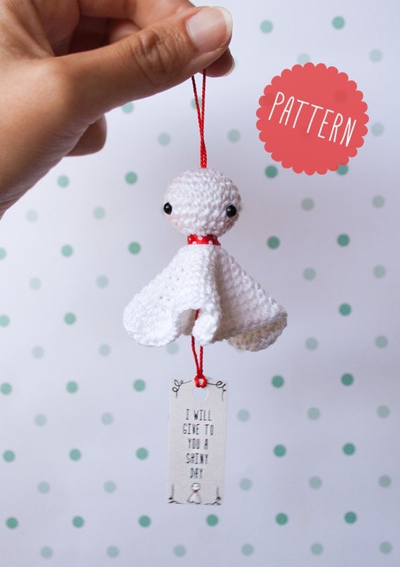 Teru Teru Bozu amigurumi crochet PATTERN. Step by Step. PDF