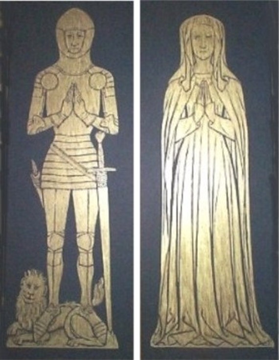 Henry and Margery Paris Handmade Brass Rubbings Medieval