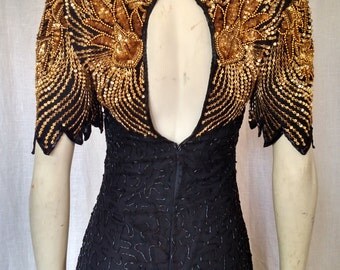 Avant Garde Beaded Mini Dress