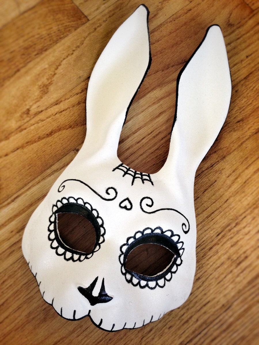 Bioshock Splicer Inspired Sugar Skull Bunny Mask handmade