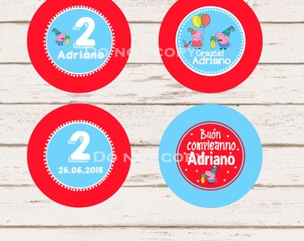 Peppa Pig Custom Cupcake Topper